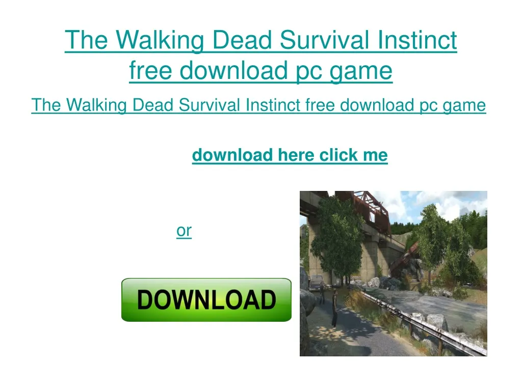 the walking dead survival instinct free download pc game