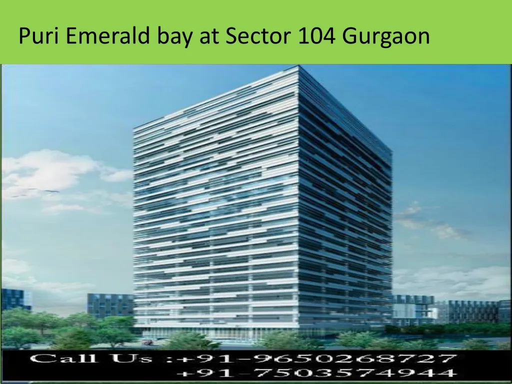puri emerald bay at sector 104 gurgaon