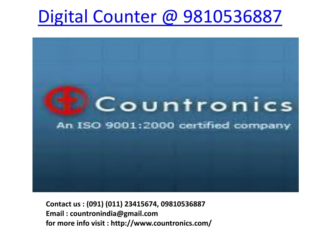 digital counter @ 9810536887