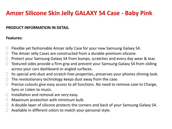 Amzer Silicone Skin Jelly GALAXY S4 Case At Fommy