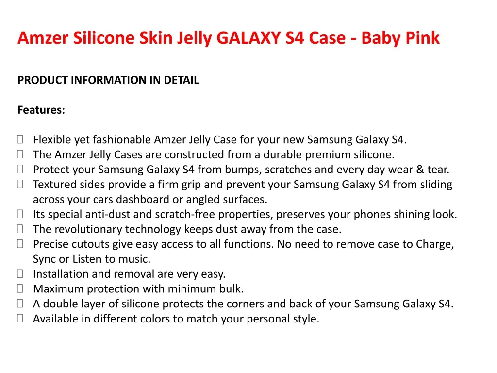 amzer silicone skin jelly galaxy s4 case baby