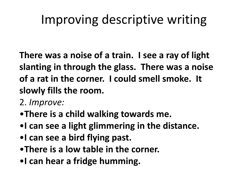 improving descriptive writing