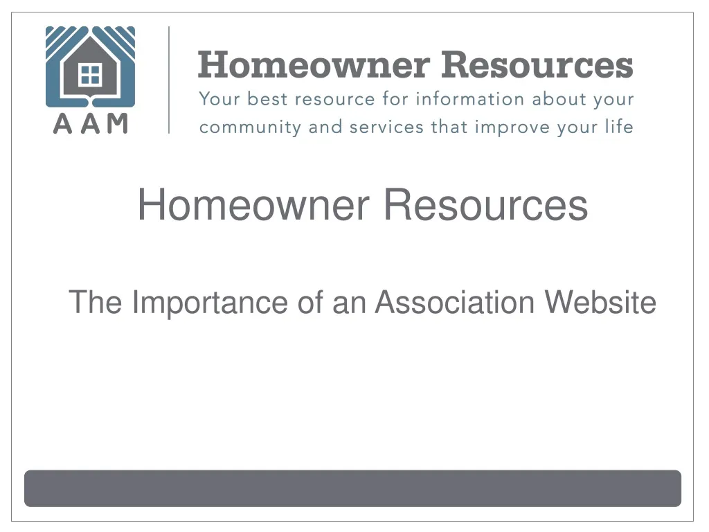 homeowner resources the importance of an association website