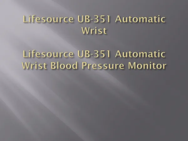 Lifesource UB-351 Automatic Wrist