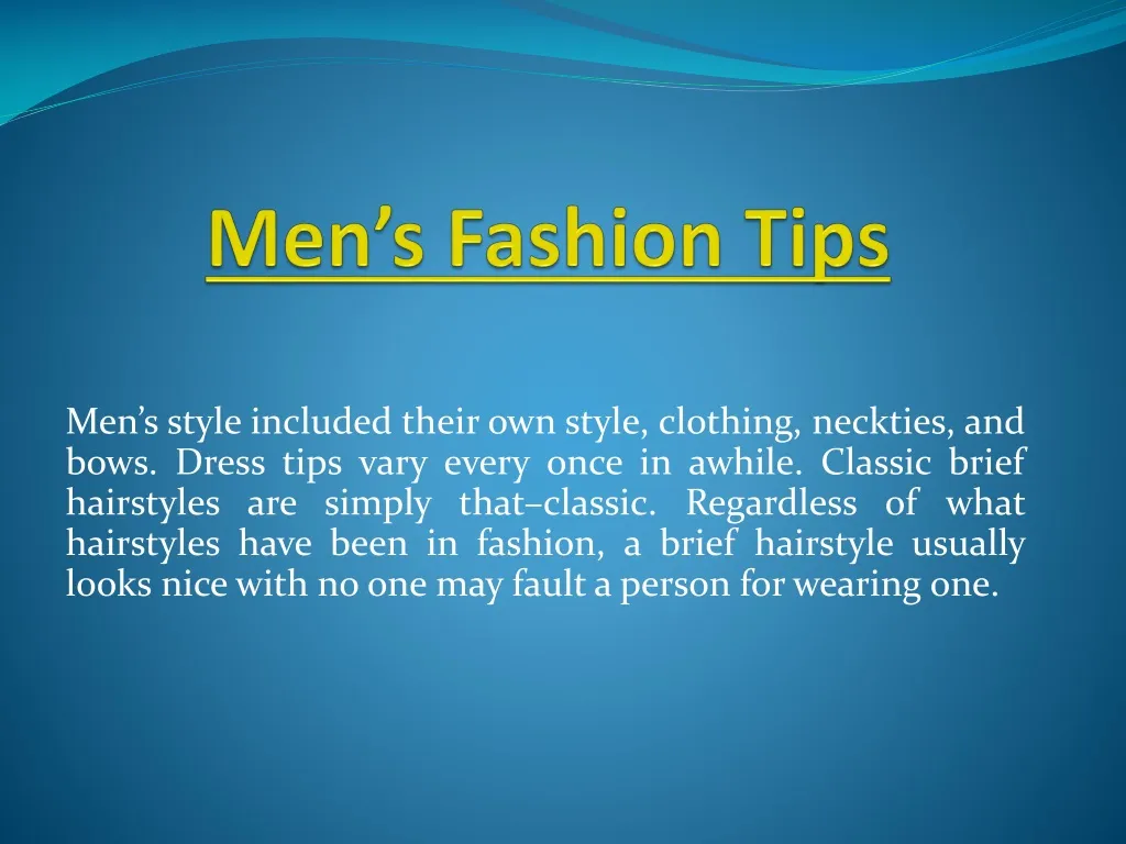 men s fashion tips