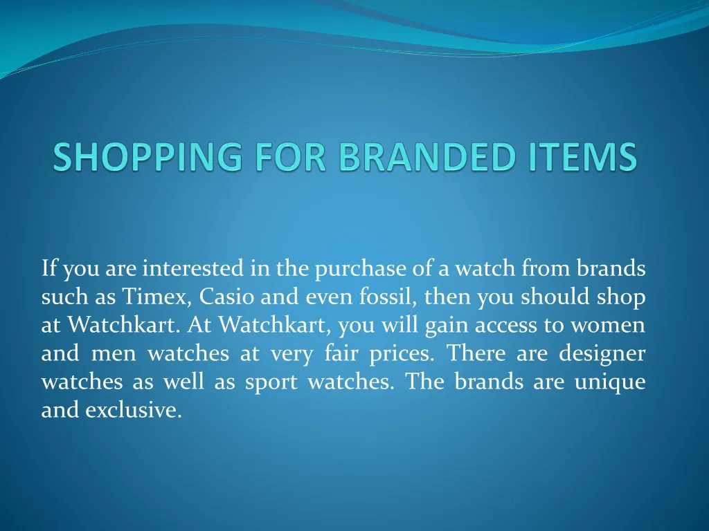 shopping for branded items