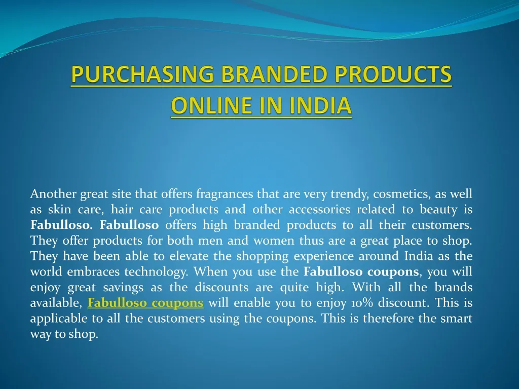 purchasing branded products online in india