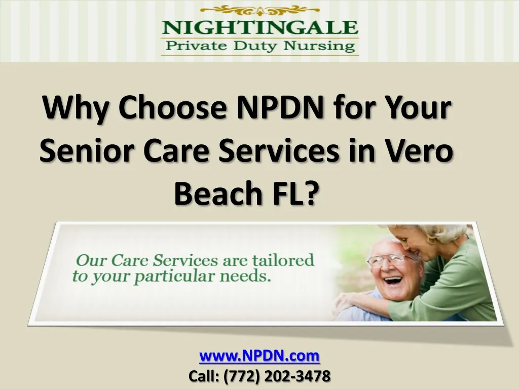 why choose npdn for your senior care services
