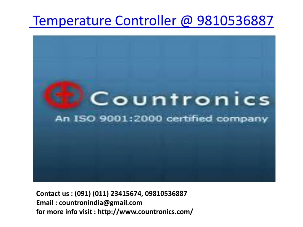 temperature controller @ 9810536887
