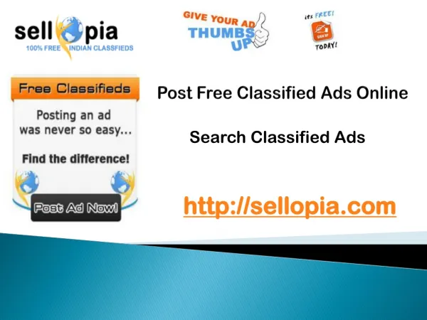Post and Search Free Classified Ads in India
