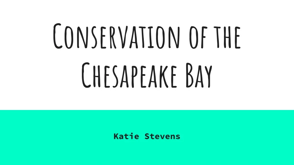conservation of the chesapeake bay
