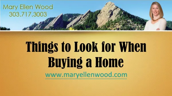 Things to Look for When Buying a Home