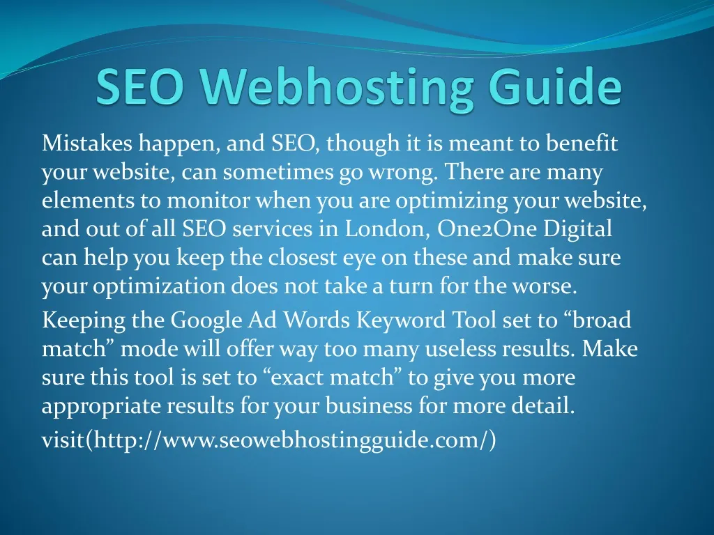 seo webhosting guide