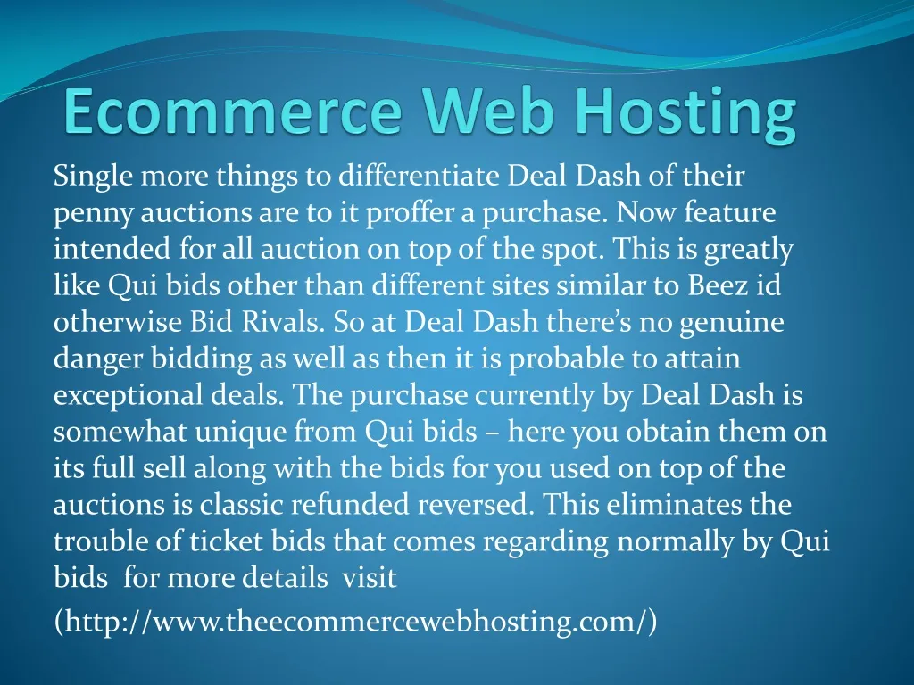 ecommerce web hosting