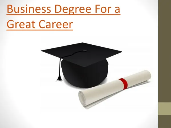 Business Degree For a Great Career