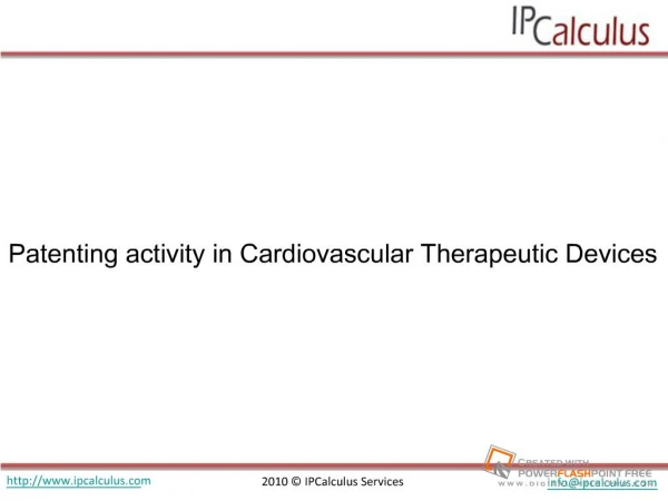 IPCalculus - Cardiovascular Therapeutic Devices Patenting Ac
