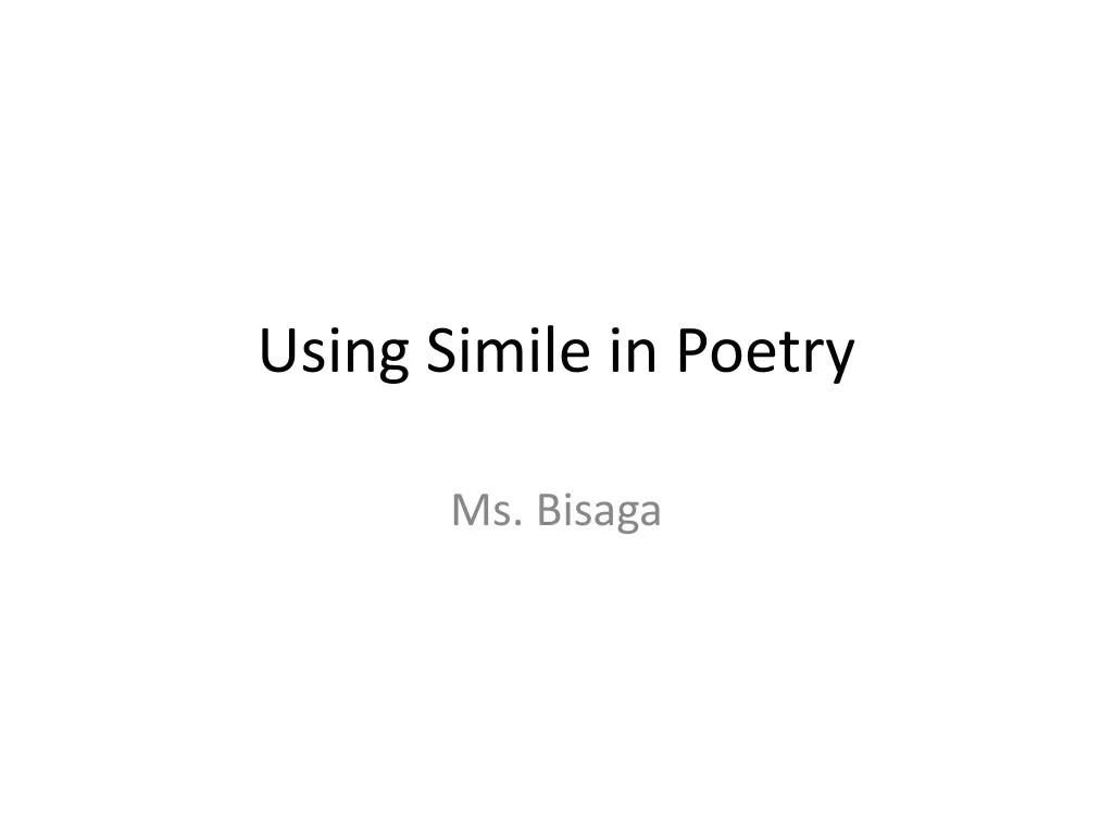 using simile in poetry
