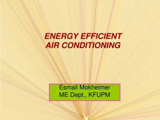 ENERGY EFFICIENT AIR CONDITIONING - slide 1