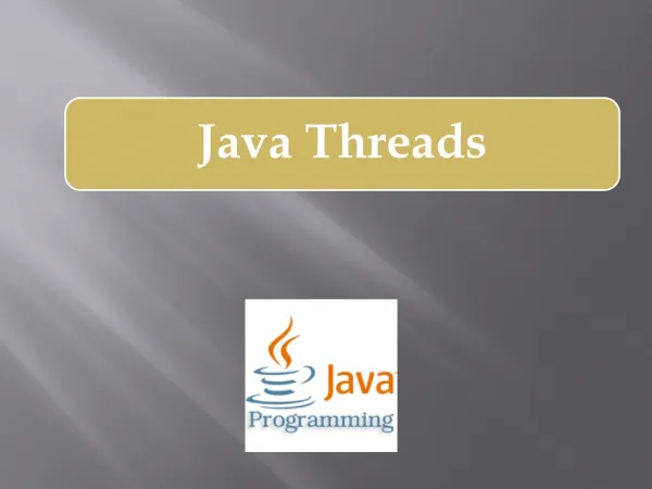 Introduction to Java Threads