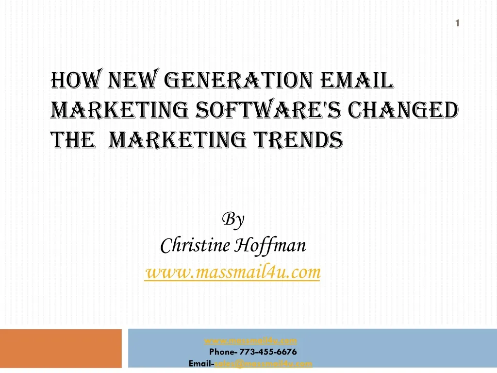 how new generation email marketing software