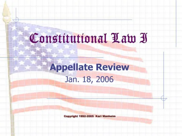 Appellate Review Jan. 18, 2006