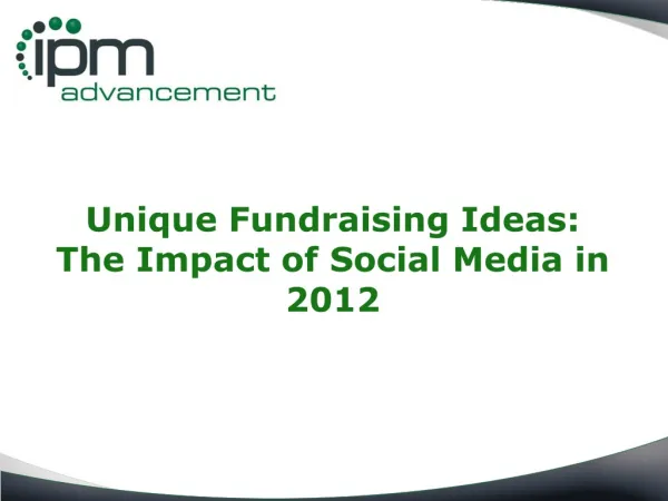 Unique Fundraising Ideas: The Impact of Social Media