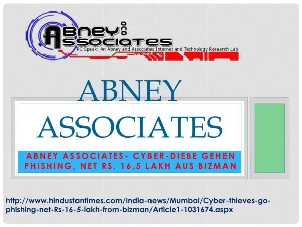 Abney Associates- Cyber-Diebe gehen Phishing, net Rs. 16,5 L