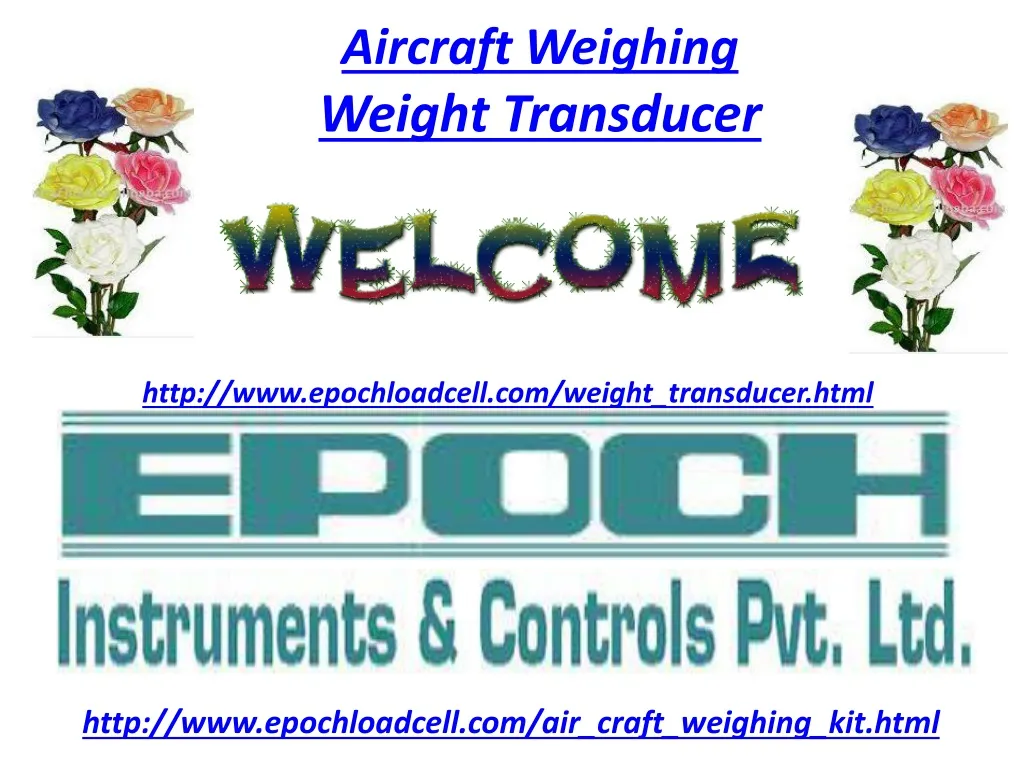 aircraft weighing weight transducer