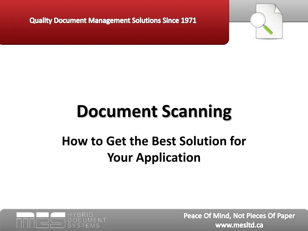 document scanning