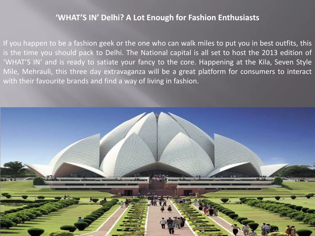 what s in delhi a lot enough for fashion