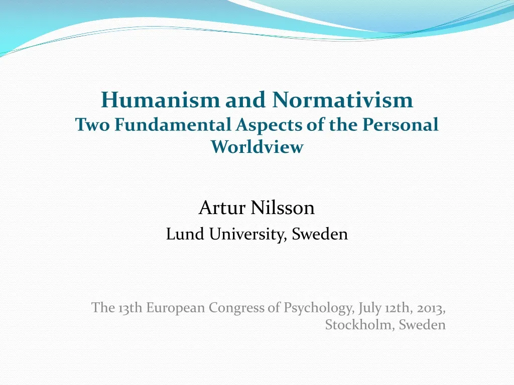 humanism and normativism two fundamental aspects