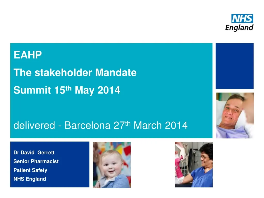 eahp the stakeholder mandate summit 15 th may 2014 delivered barcelona 27 th march 2014