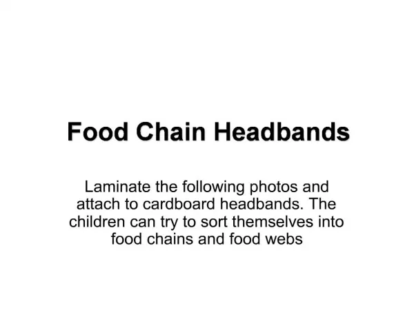 Food Chain Headbands
