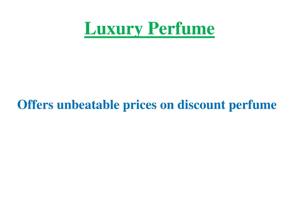 luxury perfume