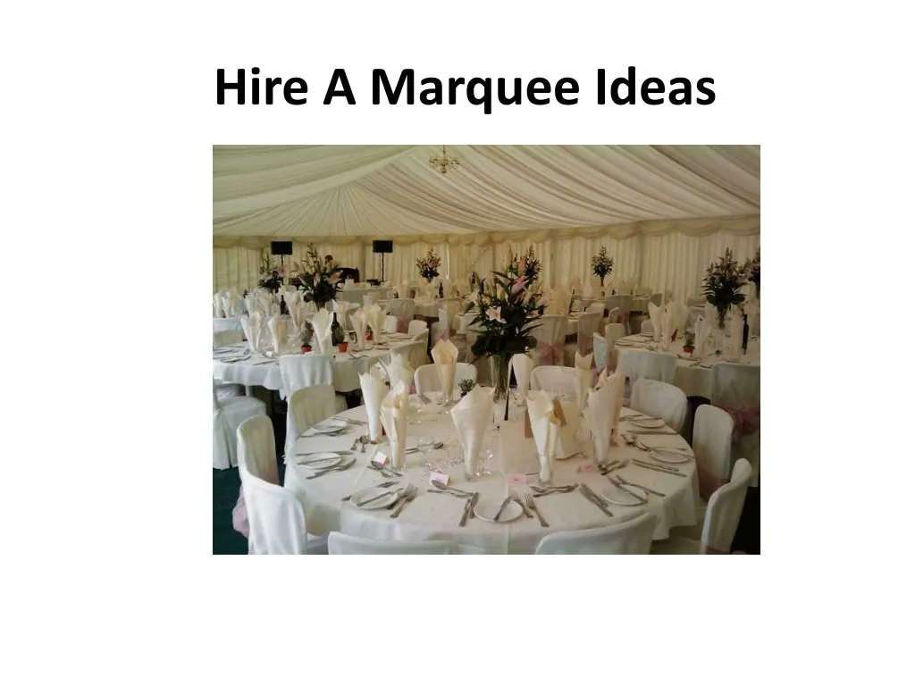 hire a marquee ideas