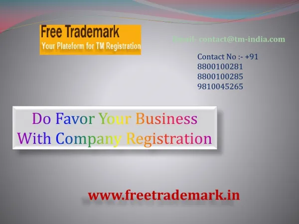Do Favor Your Business With Company Registration