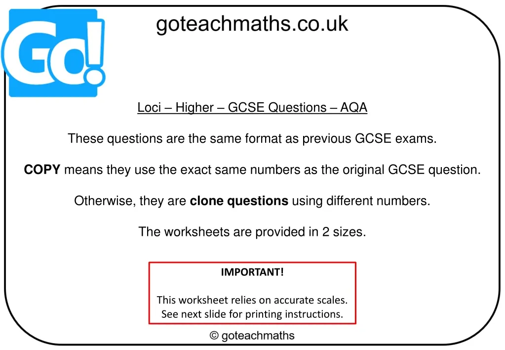loci higher gcse questions aqa these questions
