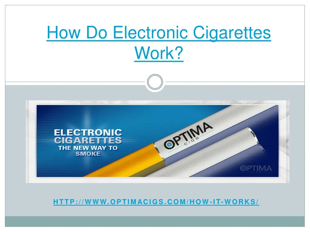 how do electronic cigarettes work
