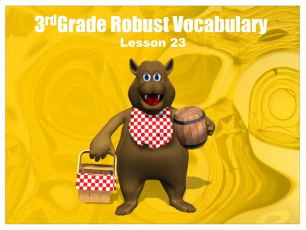 3 rd Grade Robust Vocabulary