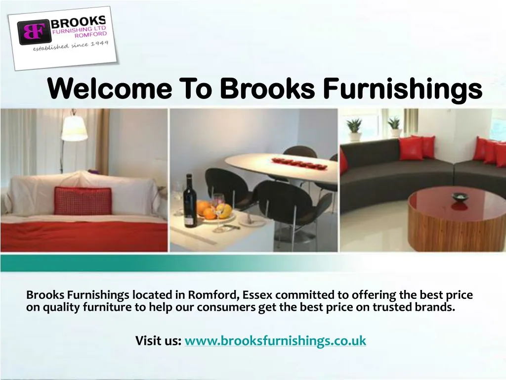 welcome to brooks furnishings