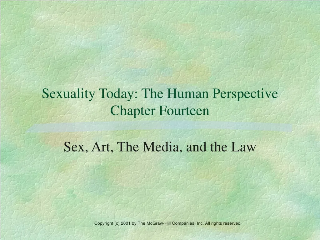 sexuality today the human perspective chapter fourteen