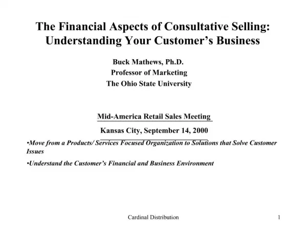 The Financial Aspects of Consultative Selling: Understanding Your ...