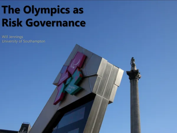 The Olympics as Risk Governance