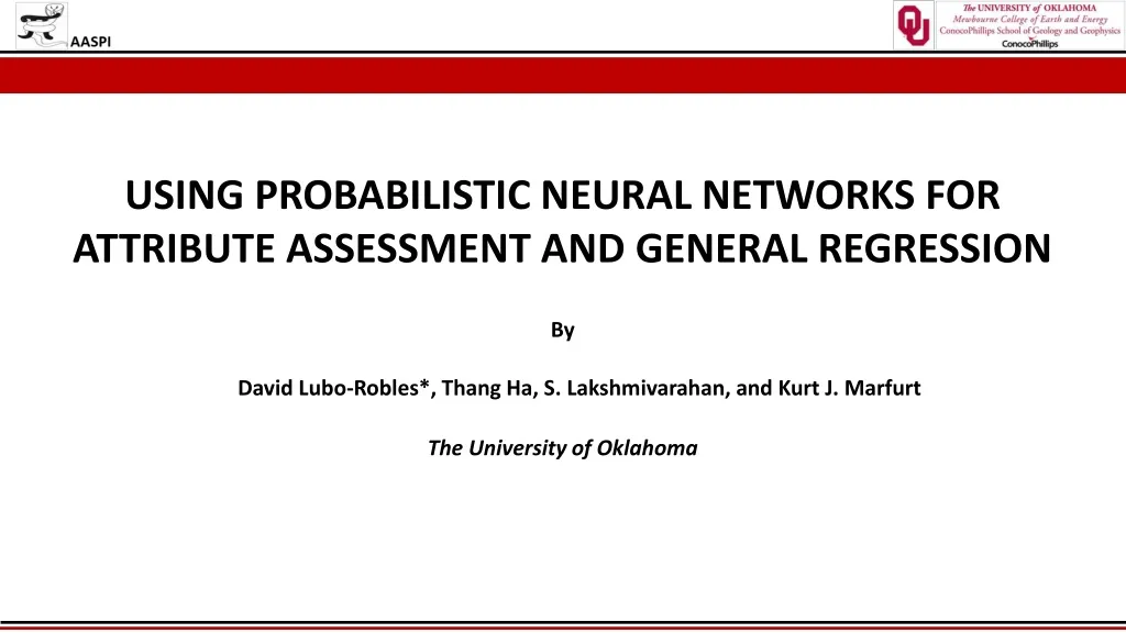 using probabilistic neural networks for attribute