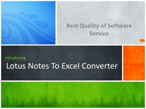 Lotus Notes to Excel Conversion