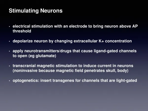 Stimulating Neurons