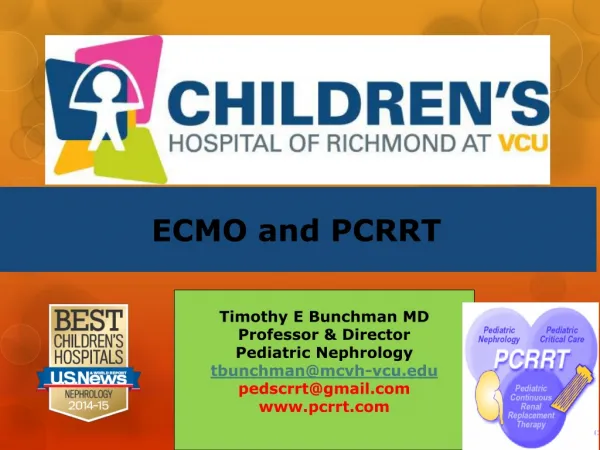 ECMO and PCRRT
