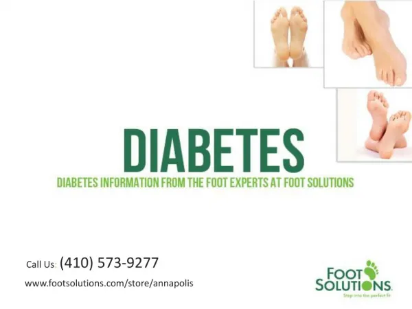 Diabetes Information From the Foot Experts at Foot Solutions