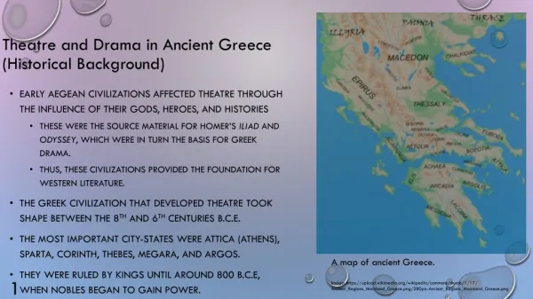 A map of ancient Greece.