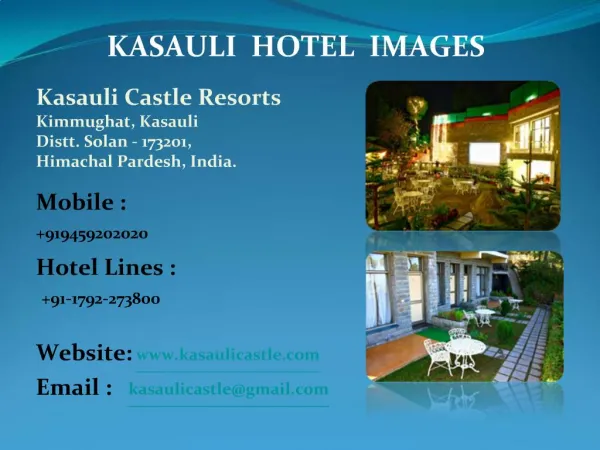 Kasauli Hotel Images